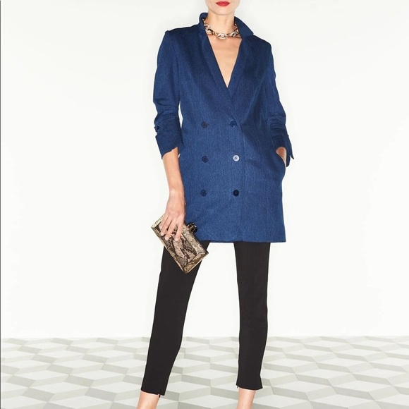 Halston Double-Breasted Denim Shirtdress - Picture 1 of 5